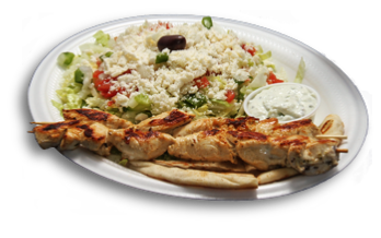 Grecian Corner's Greek Specialty - Chicken Souvlaki